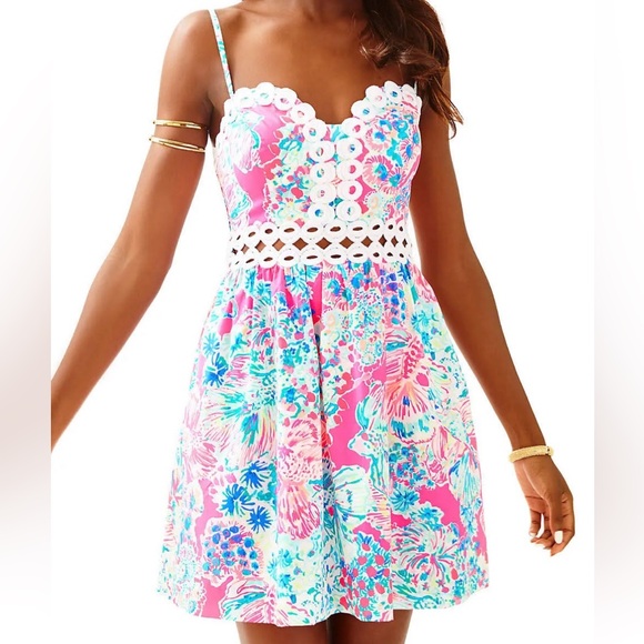 Lilly Pulitzer Dresses & Skirts - Lilly Pulitzer Rika Tiki Pink Gypsea Beach Coastal Mini Dress